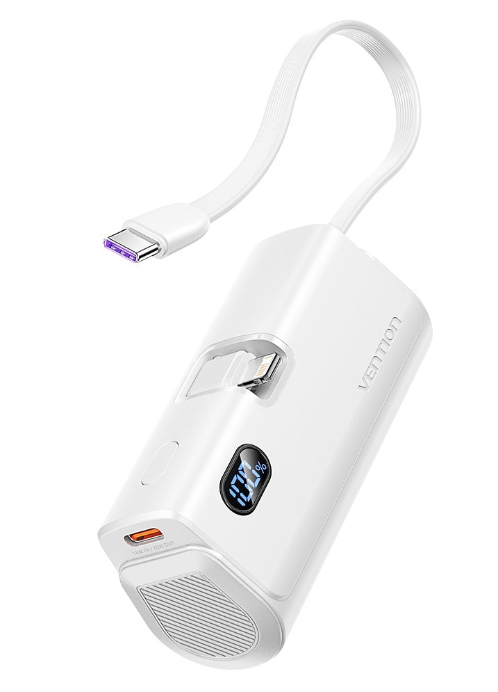 Vention Powerbank 4800mAh 22.5W Foldable Lightning White FHRW0