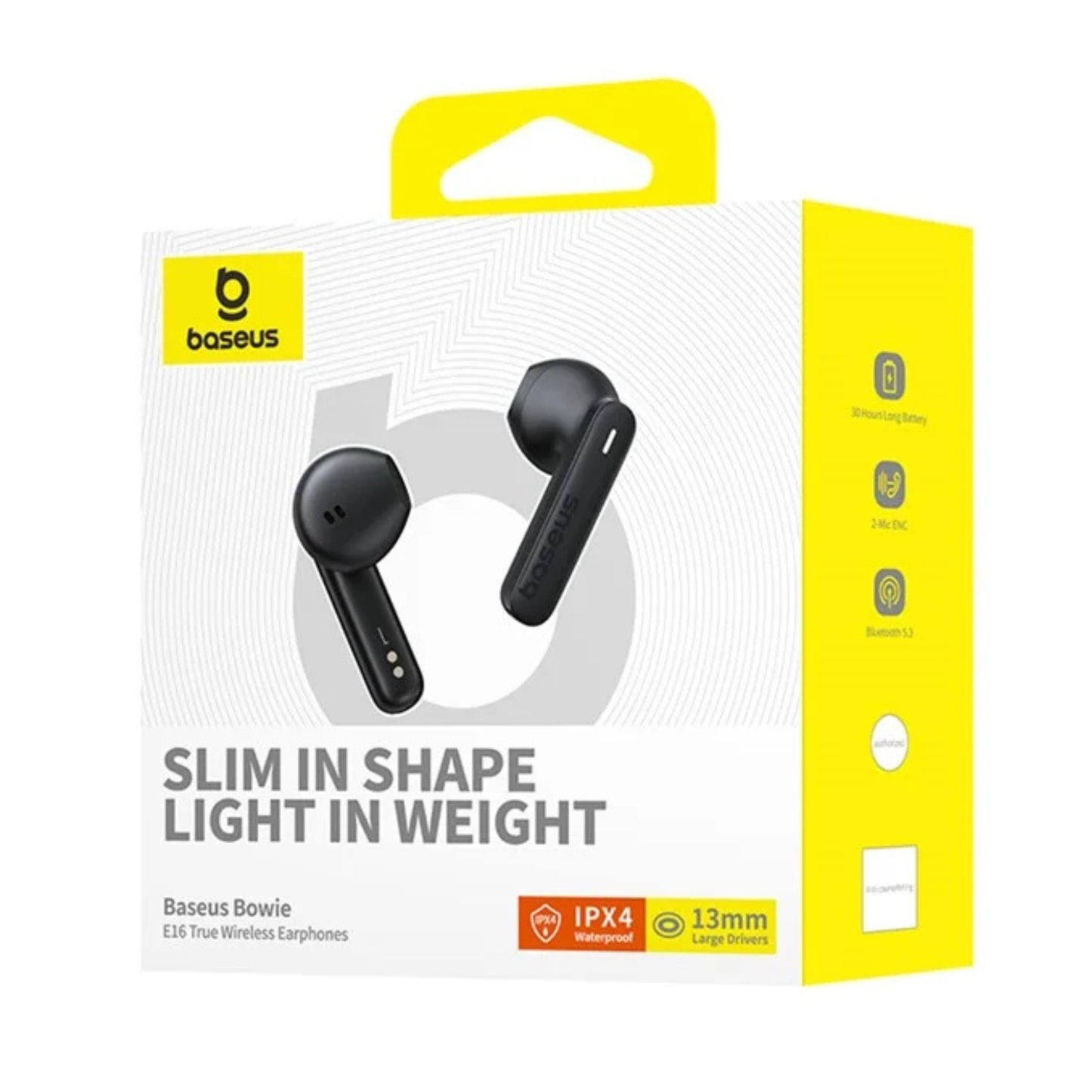Baseus E16 Headphones In Ear TWS Plastic Bowie E16 Black