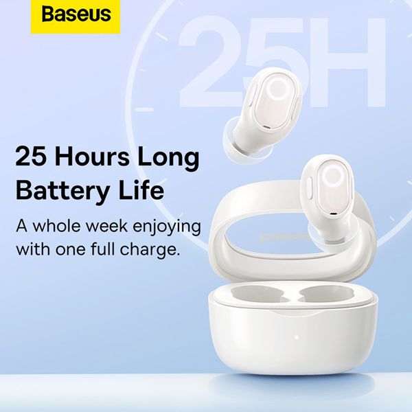 Baseus TWS Bowie WM02 Headphones In Ear White