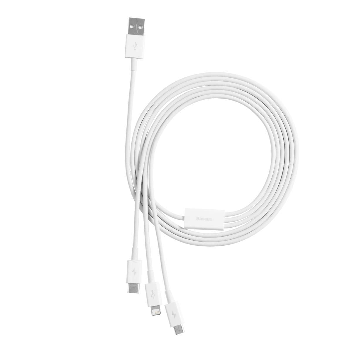 Baseus Cable Superior Series 3-in-1 1.5m White