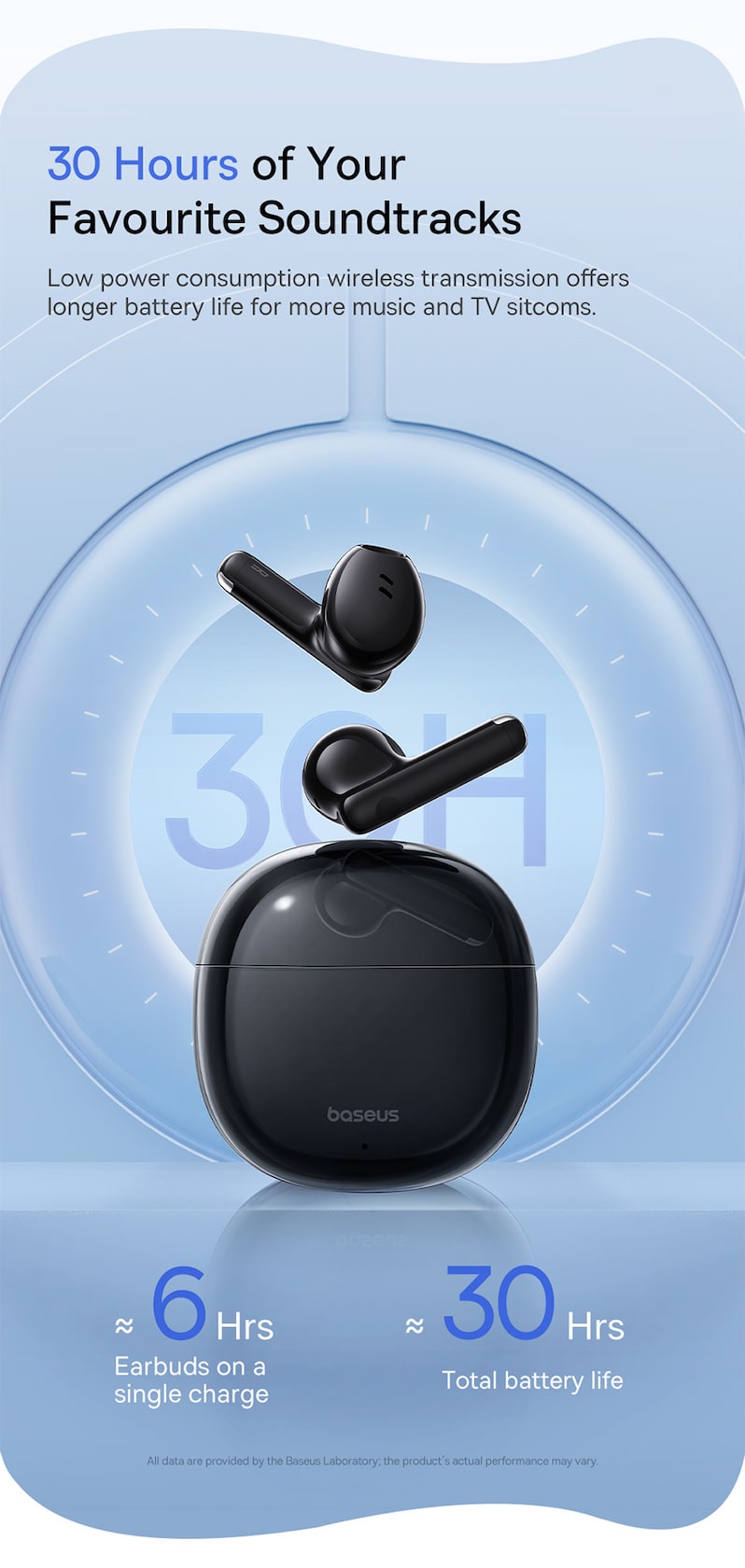 Baseus TWS Bowie E13 Headphones In Ear Galaxy Black