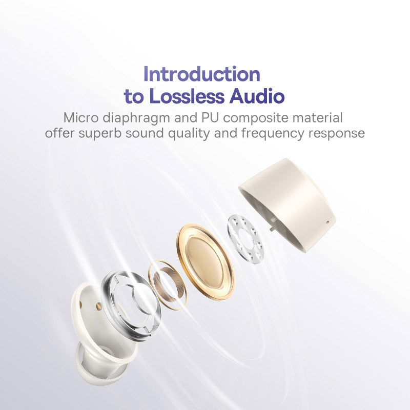 Baseus E18 Headphones In Ear Beans TWS Bowie White