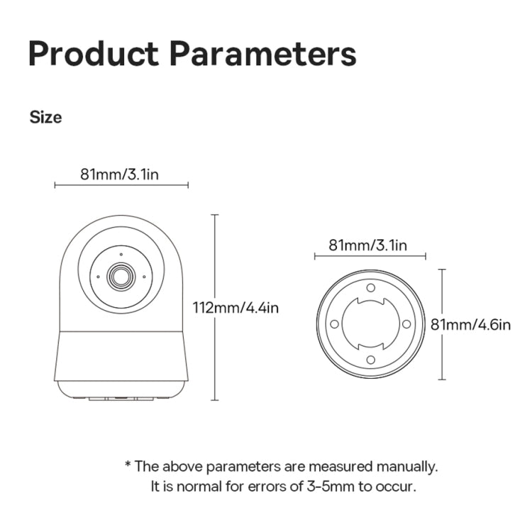 Baseus Security P1 Pro Indoor Camera 3K White EU