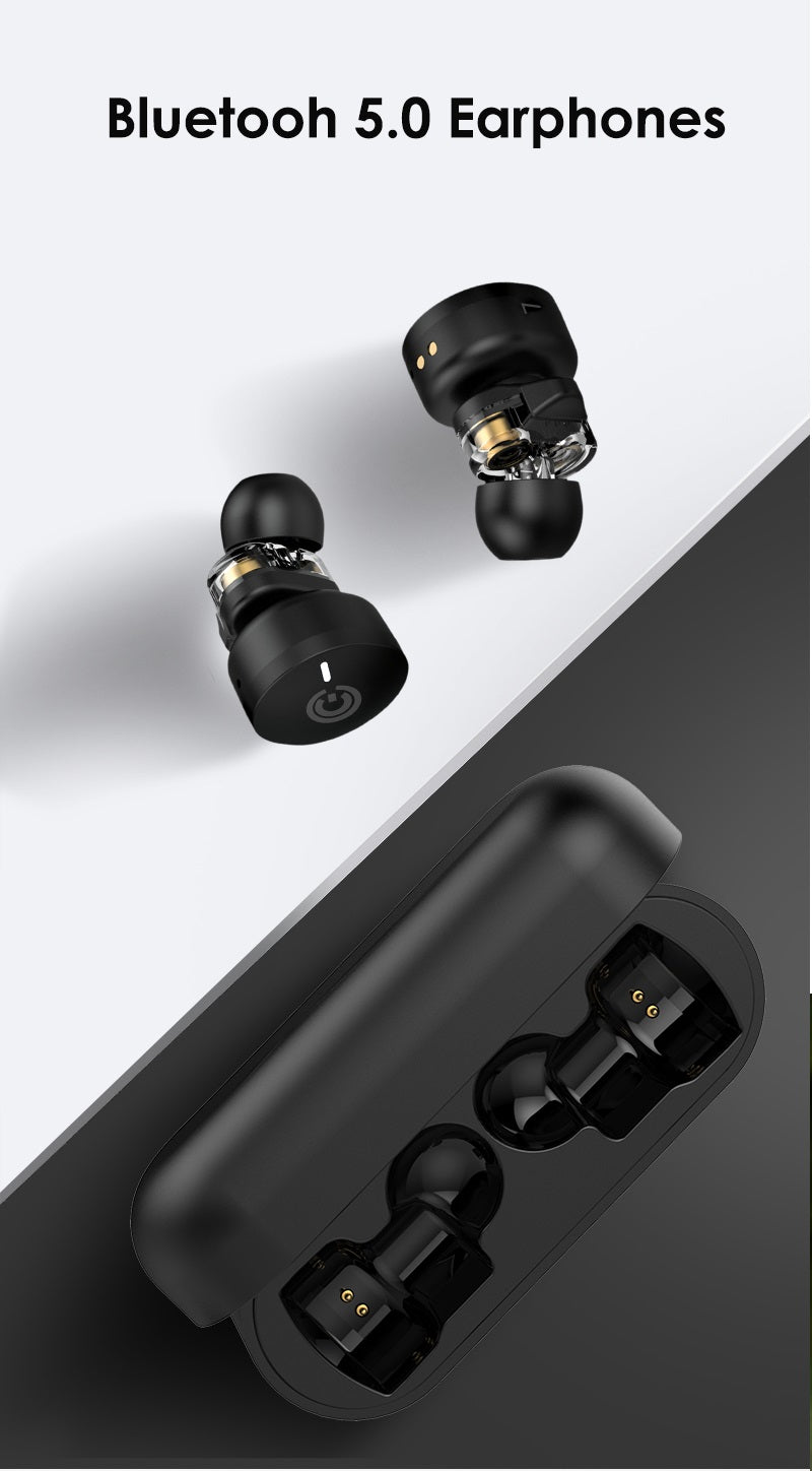 SonicGear HYPERBASS TWS 7 Dual Driver Sweatproof Earphones Black