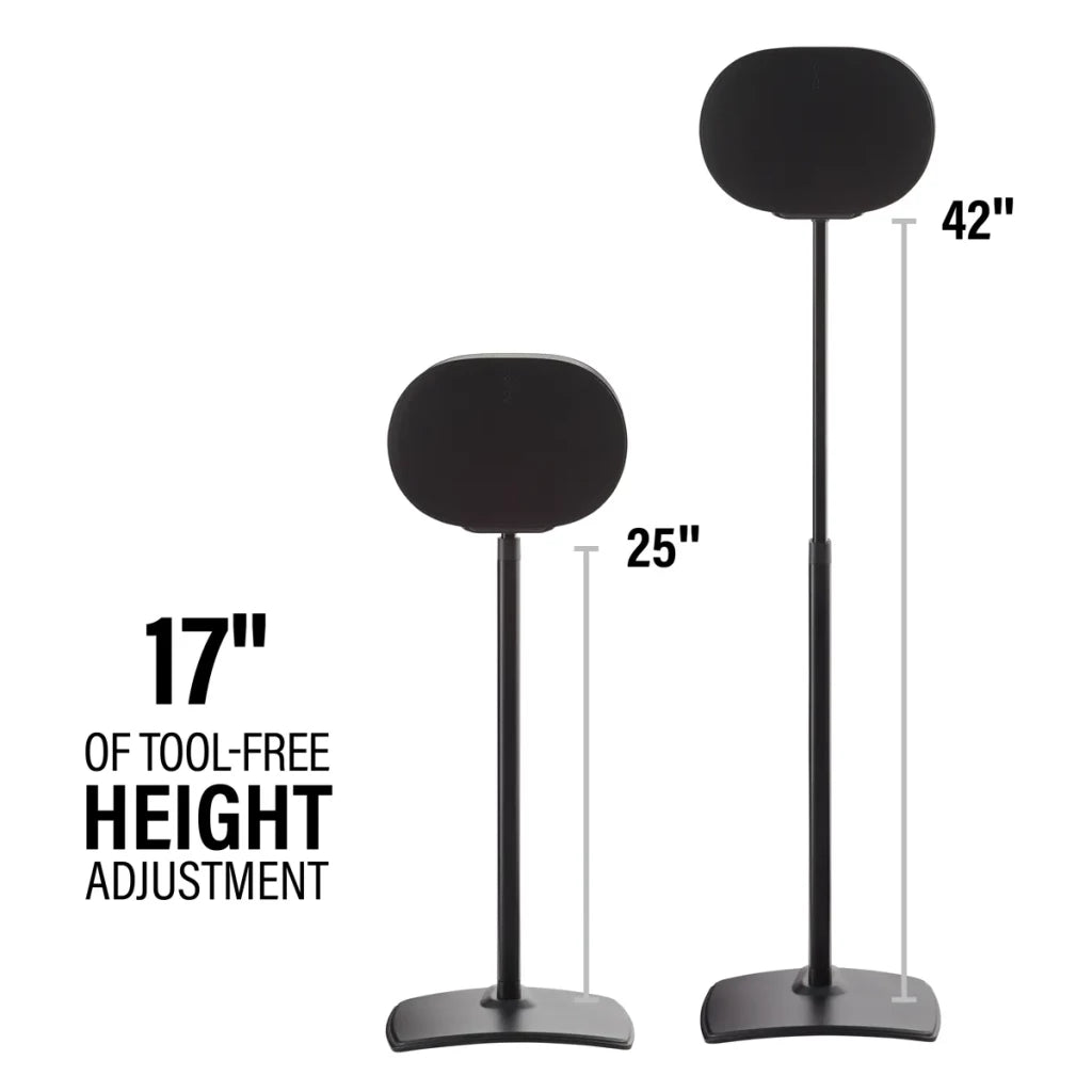 SANUS WSSE3A1 Height-Adjustable Speaker Stand for Sonos Era 300 - BLACK