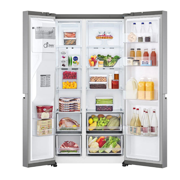 LG GSLV70PZTE Refrigerator Wardrobe, Silver