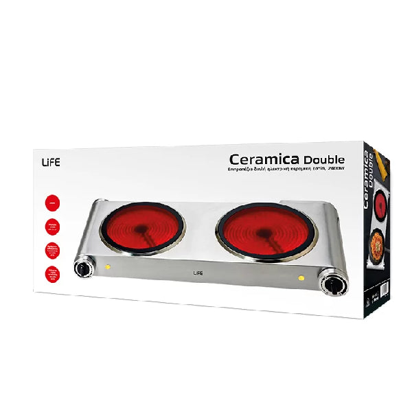 LIFE 221-0379 Double Electric Ceramic Hob