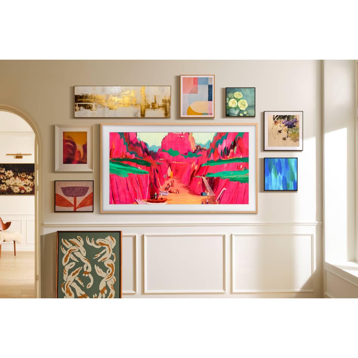 SAMSUNG QE75LS03FWUXXH The Frame NEO QLED 4K Smart TV, 75"