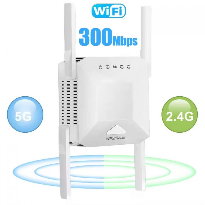 2.4G Wireless WiFi Repeater 300Mbps Router Wifi Booster 2.4G Home Long Range Band Network Exte