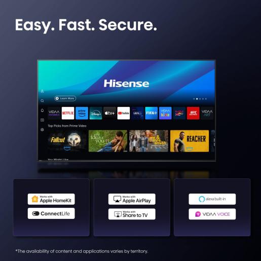 Hisense 85U7Q 85'' 4K Smart QLED MINI LED 144hz TV
