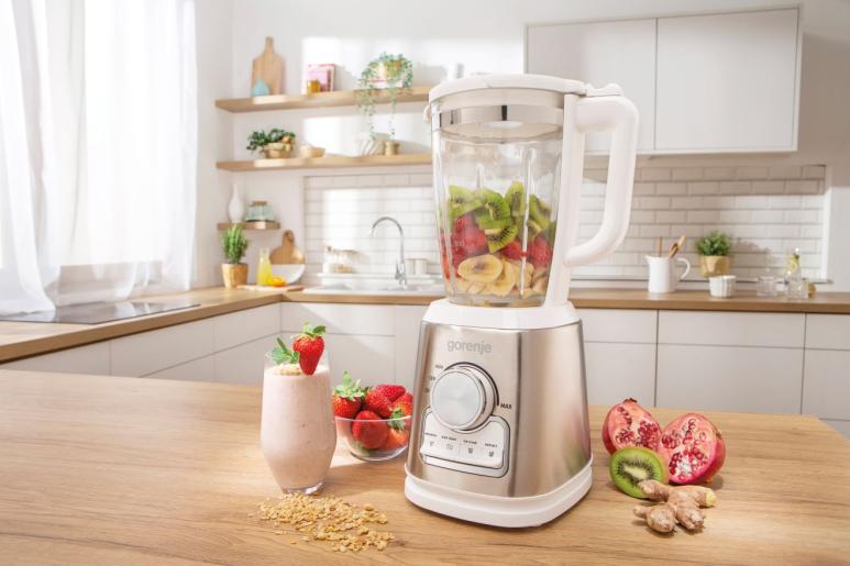 Gorenje B1400BE Kitchen Blender 1400W 1.75L Glass Jug 32000 RPM 4 Programs White/Inox
