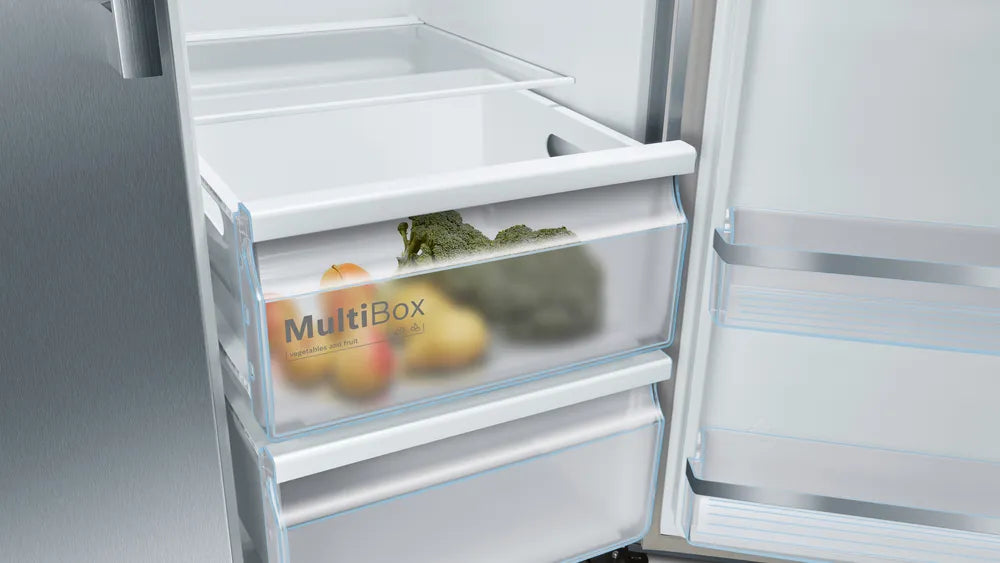 Bosch KAD93AIEP Side by Side Refrigerator, With Direct Water Connection, Full No Frost 562 Lt, Series 6, Inox