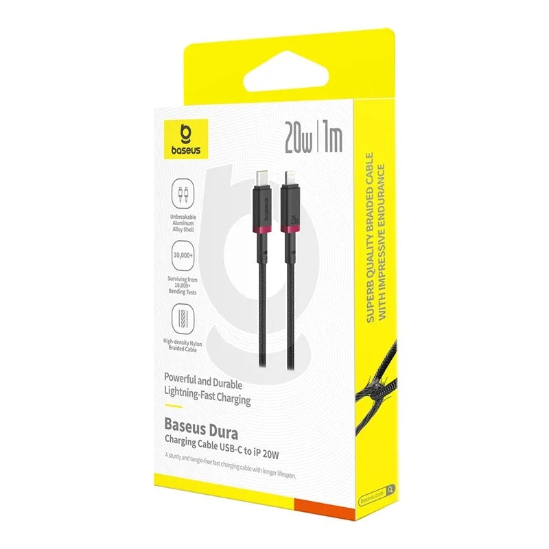 Baseus Cable Lightning to USB-A Dura Series Braided 1.0m Black-Red