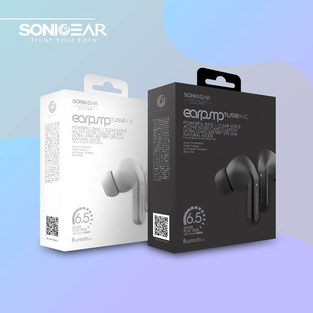 SonicGear EARPUMP TWS 12 ANC Sweatproof Earphones Black