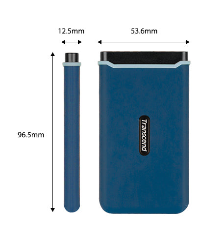 TRANSCEND SSD ESD370C EXTERNAL PORTABLE 500GB, 2.5'', USB TYPE-C, USB 3.1