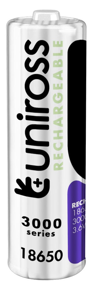 Uniross U1BT1830SP Rechargeable 18650BT Lithium Battery 3000mAh
