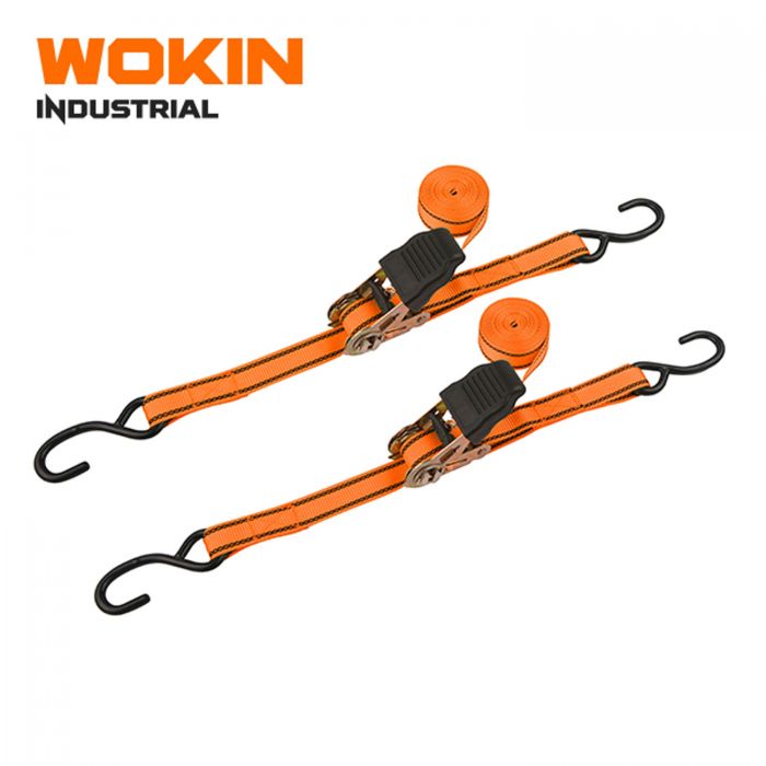 WOKIN 2PCS RATCHET TIE DOWN SET 25mm*5m INDUSTRIAL