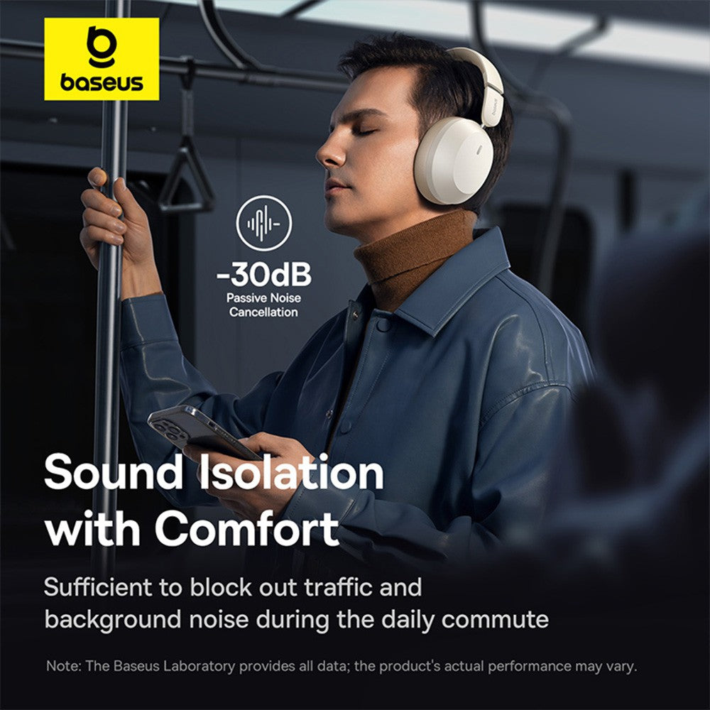 Baseus Bass 35 Max Headphones Over Ear White