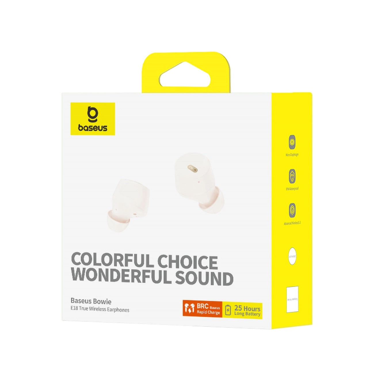 Baseus E18 Headphones In Ear Beans TWS Bowie White