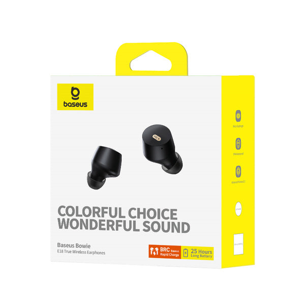 Baseus E18 Headphones In Ear Beans TWS Bowie Black