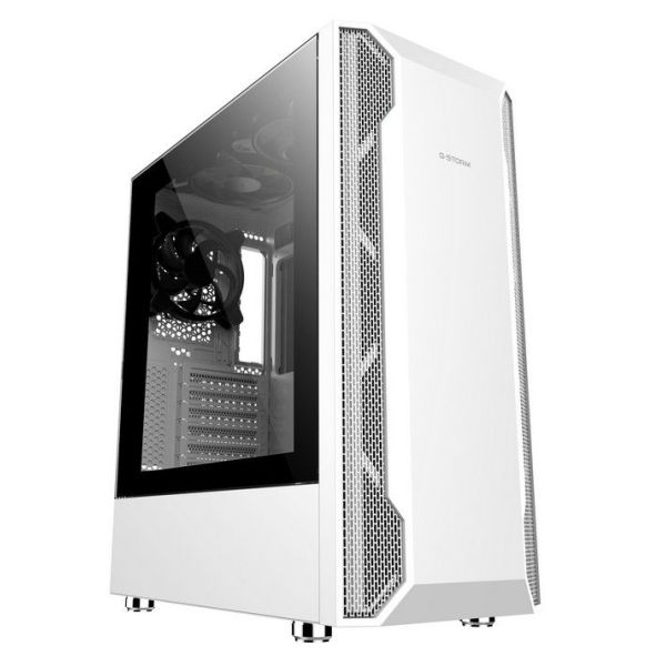 SAMA, 3701 WHITE ATX PC CASE MESH FRONT PANEL ARGB LED STRIP