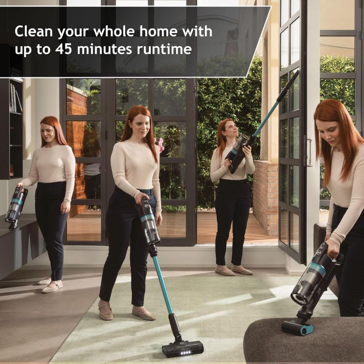 Hoover HF1P10P Cordless Vacuum Cleaner, Pet, 0.7L, Flexi Tube
