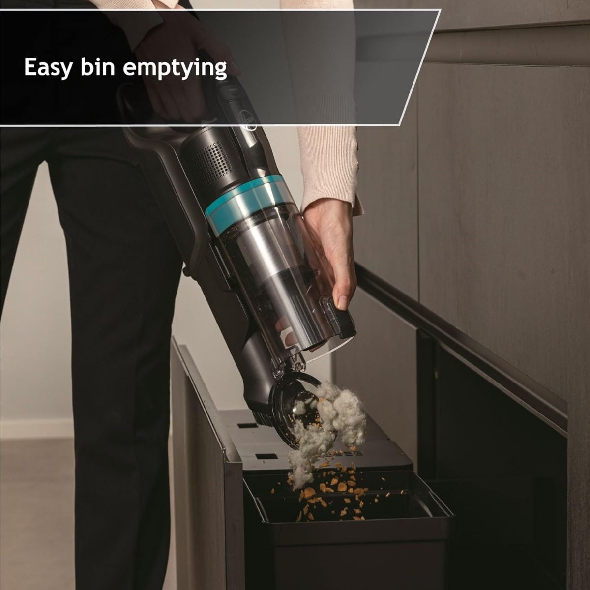 Hoover HF1P10P Cordless Vacuum Cleaner, Pet, 0.7L, Flexi Tube