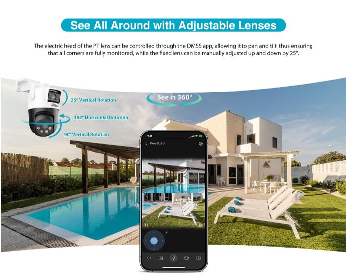 Dahua IP 3.0MP Wifi PT Dual Illumination Dual-Lens P3D-3F-PV
