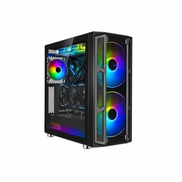 SAMA, W03 ATX GLASS GAMING CASE WITH ARGB FANS (2*20CM FRONT)