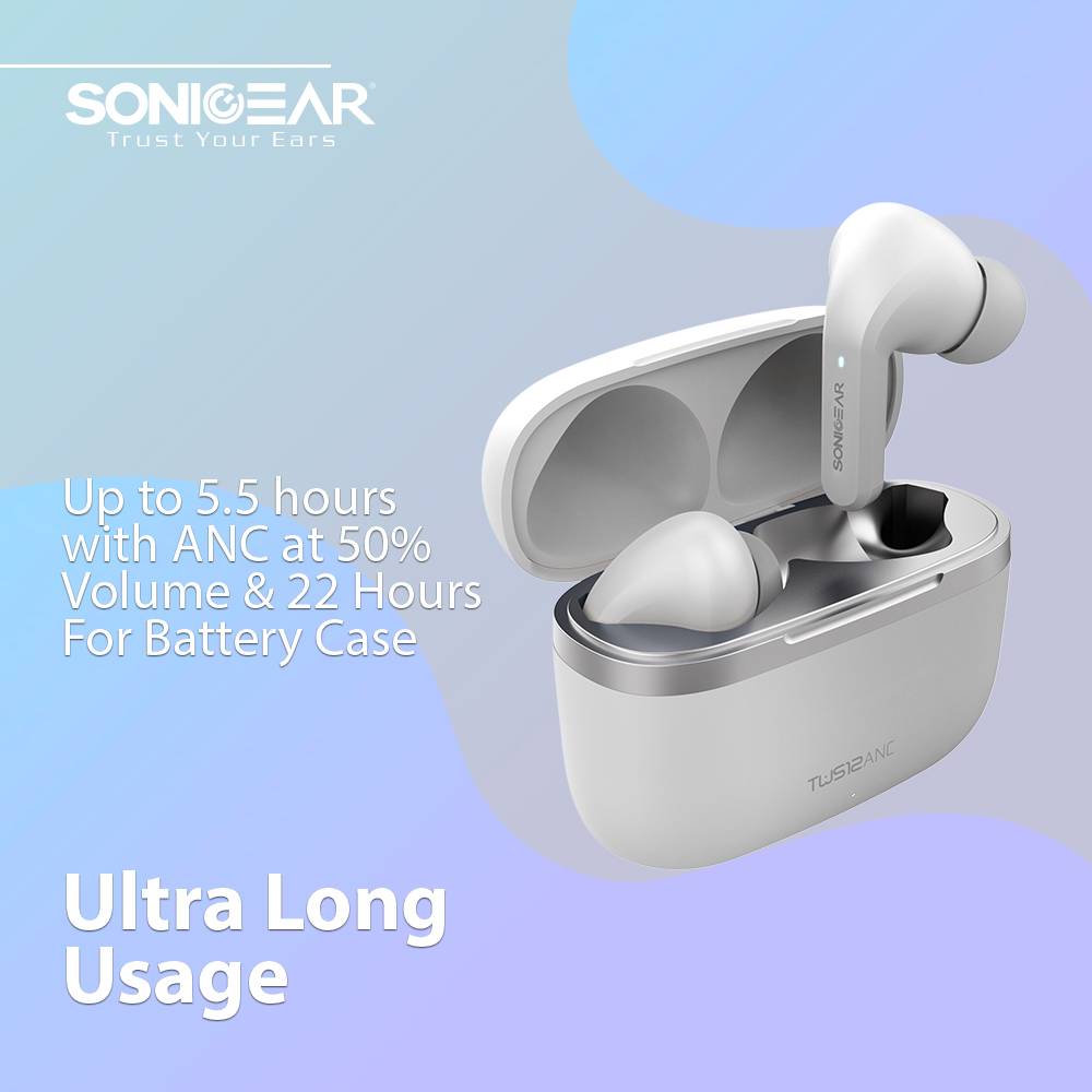 SonicGear EARPUMP TWS 12 ANC Sweatproof Earphones White