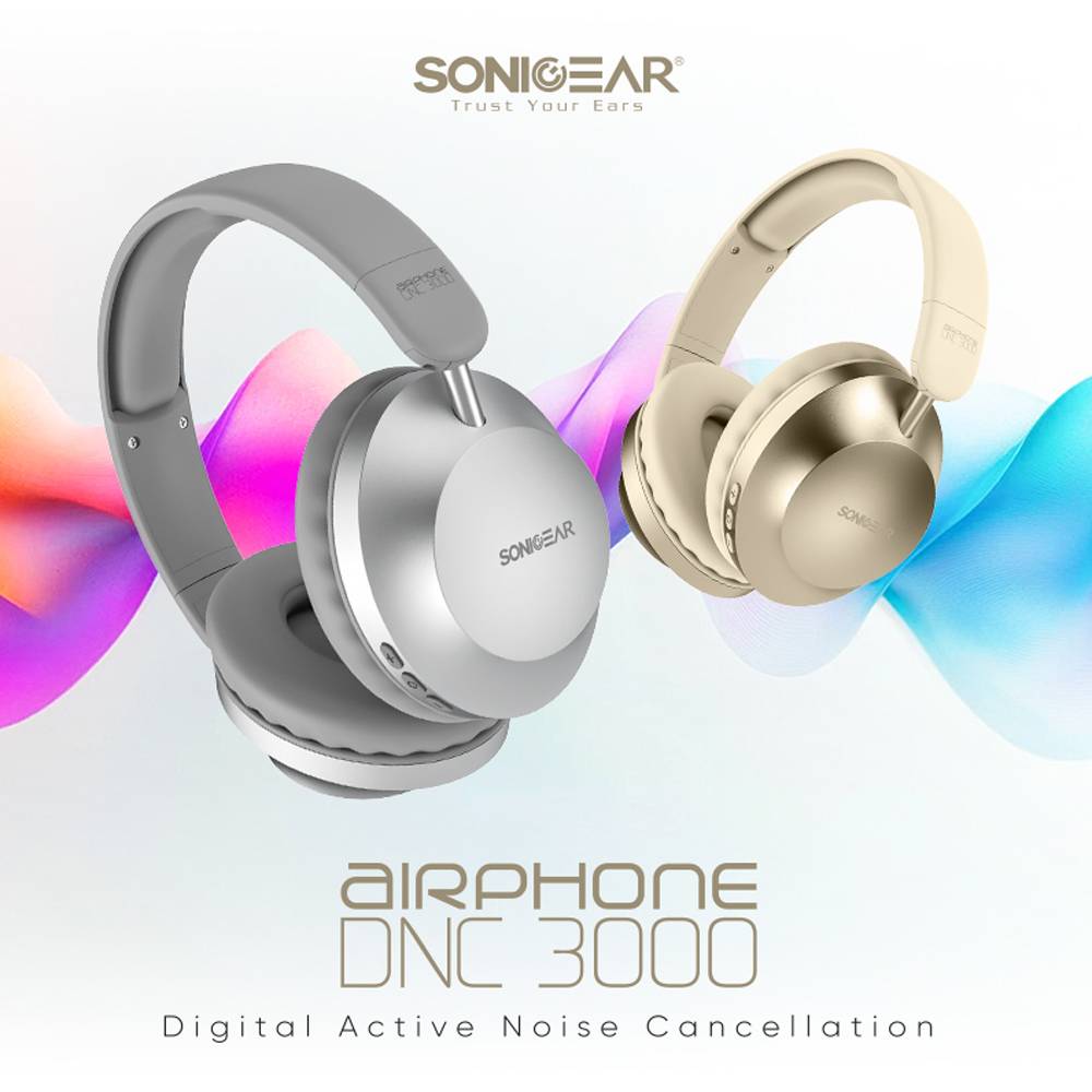 SonicGear AIRPHONE DNC3000 Headphones Bluetooth Black