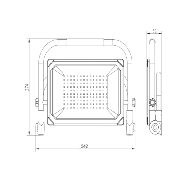 Rexer RX08030 Floodlight Portable Mains Powered 100W 4000k 11000 lms
