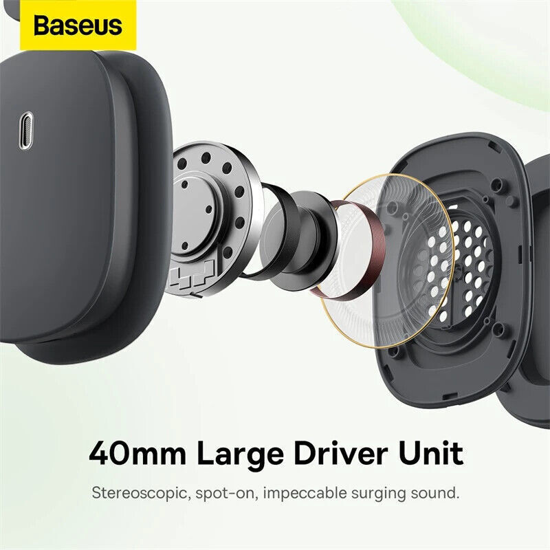 Baseus Bowie H1 Noise Cancelling Wireless Headphones White