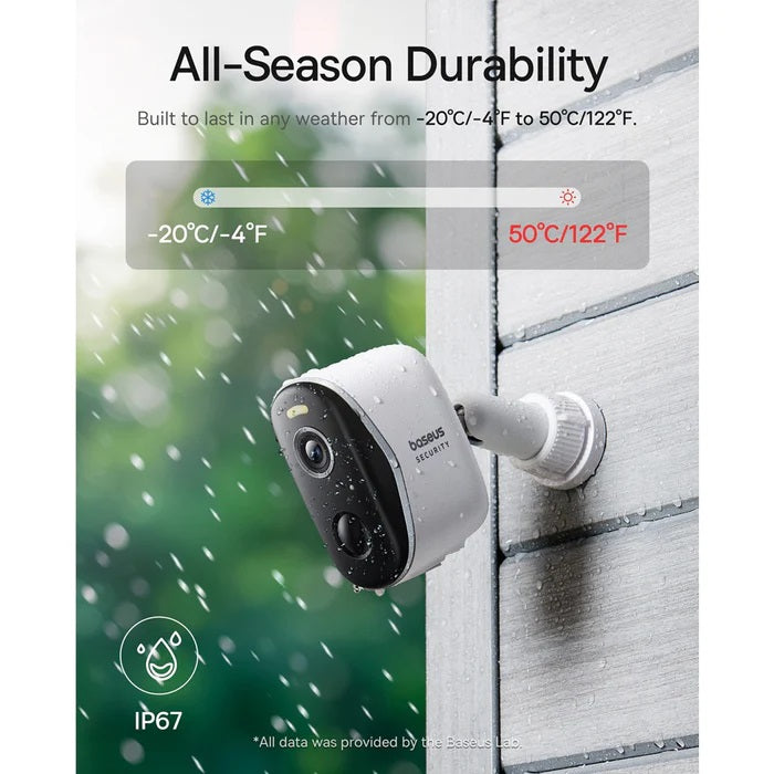 Baseus Security N1 Plus Outdoor Camera 2K Full Color White (Add On)