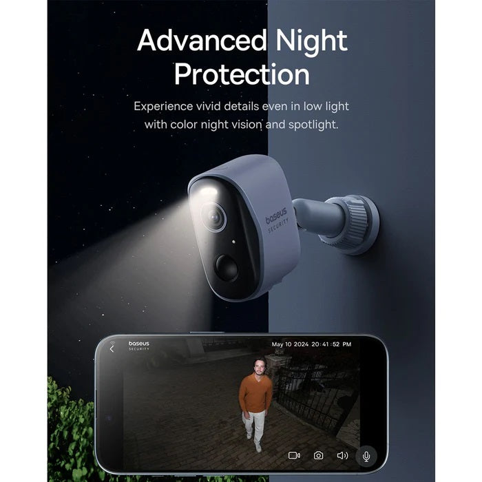 Baseus Security N1 Plus Outdoor Camera 2K Full Color White (Add On)