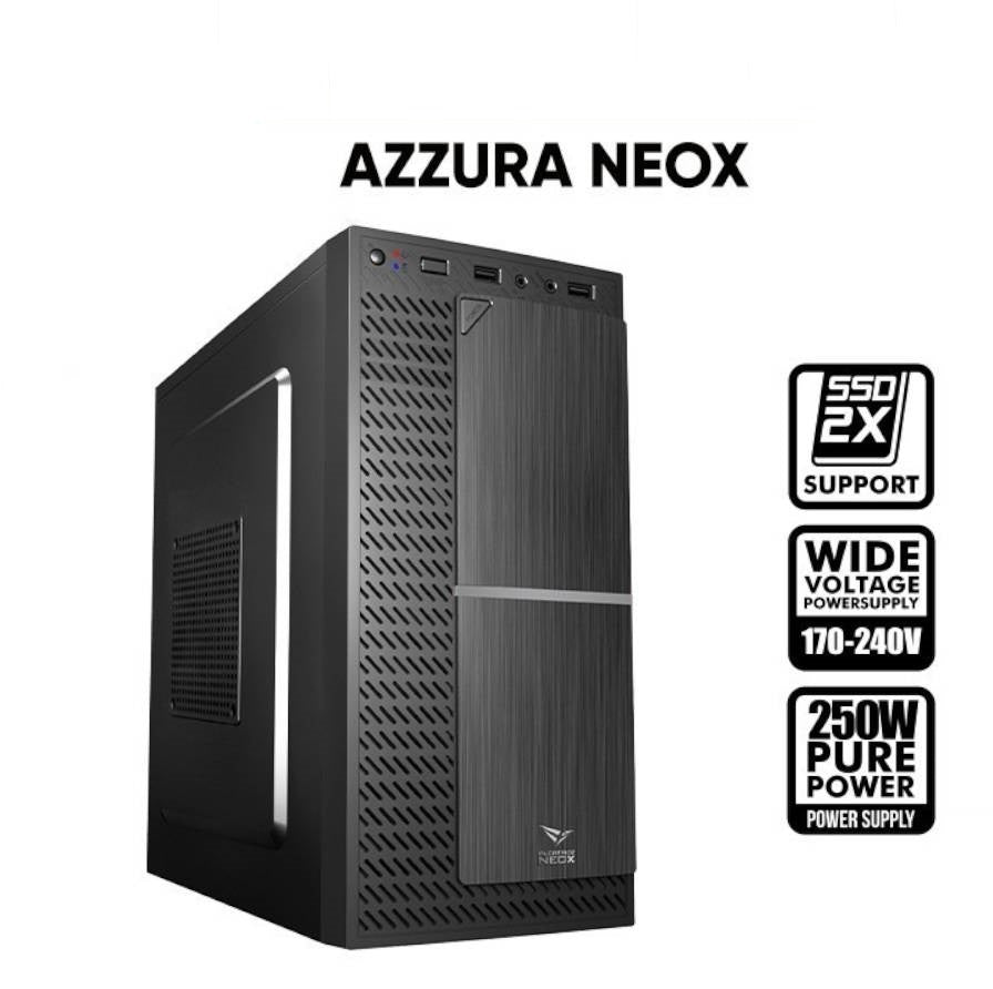 Alcatroz AZZURA NEOX Micro ATX PC Case with 225W PSU G.Metal