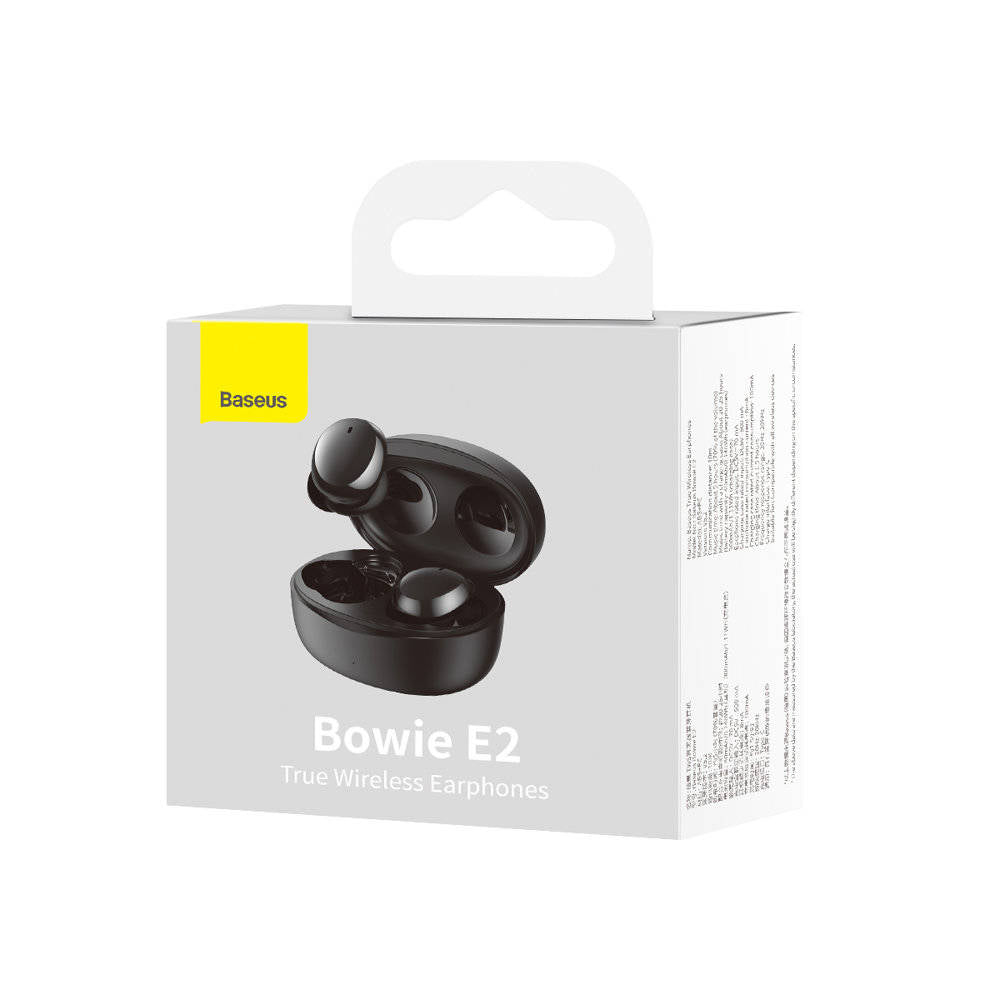 Baseus E2 Headphones In Ear TWS Bowie Black