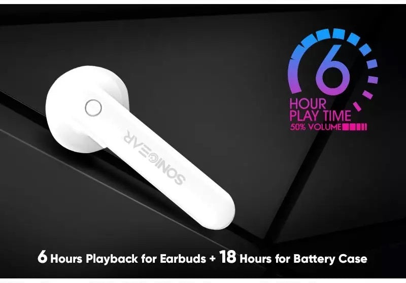 SonicGear EarPump TWS3+ BT Earphones White