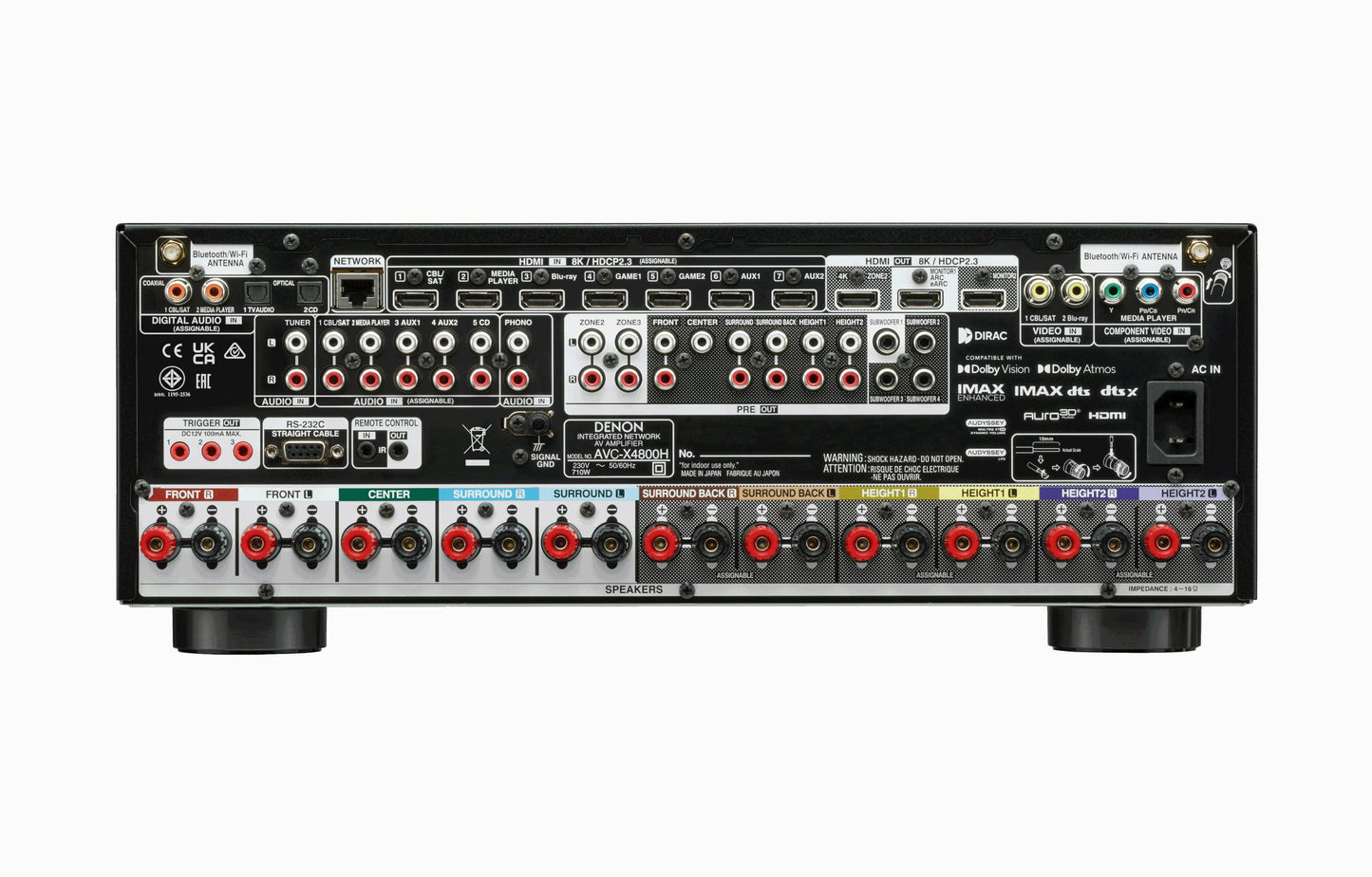 DENON AVC-X4800H 9.4 Ch 8K AV Amplifier