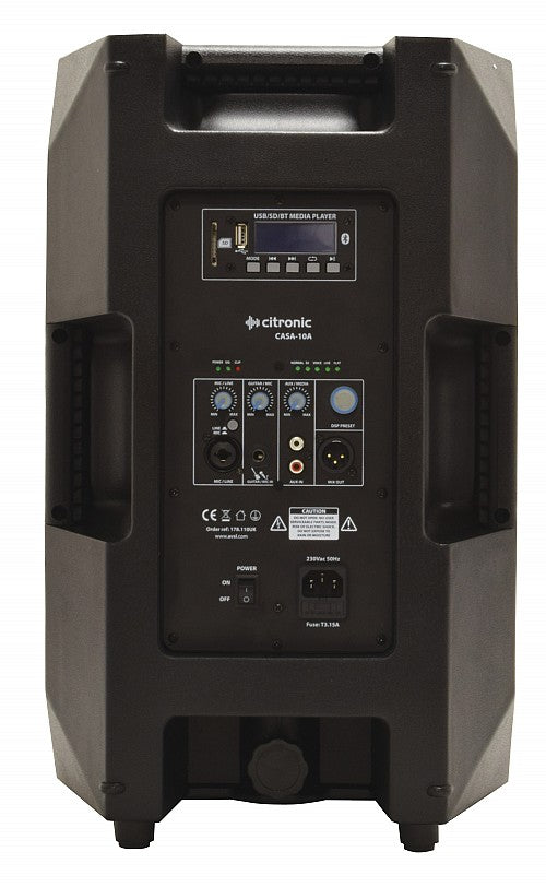 Citronic CASA-10A Active 10" Speaker USB & Bluetooth 178.110UK