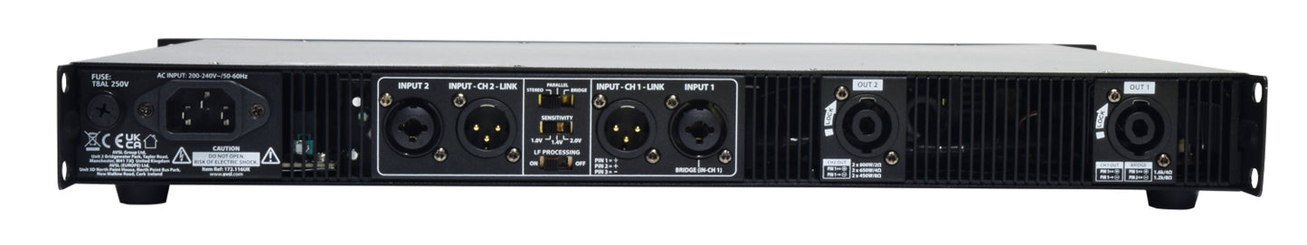 Citronic H1600 Hybrid Amp 2x450W/8ohm 172.116UK