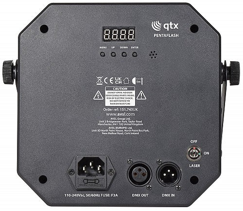 QTX Pentaflash 5-in-1 LED & Laser Effect 151.743UK