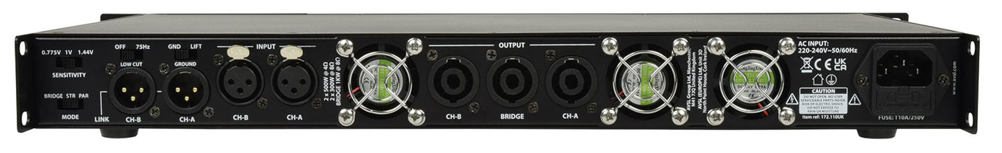 Citronic D1000 Class-D Power Amplifier 2x300W 8ohm 172.110UK