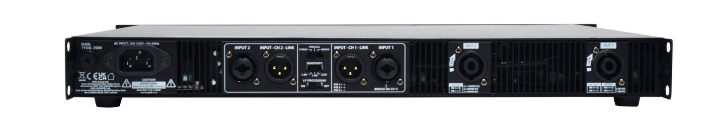 Citronic H2400 Hybrid Amp 2x600W/8ohm 172.124UK
