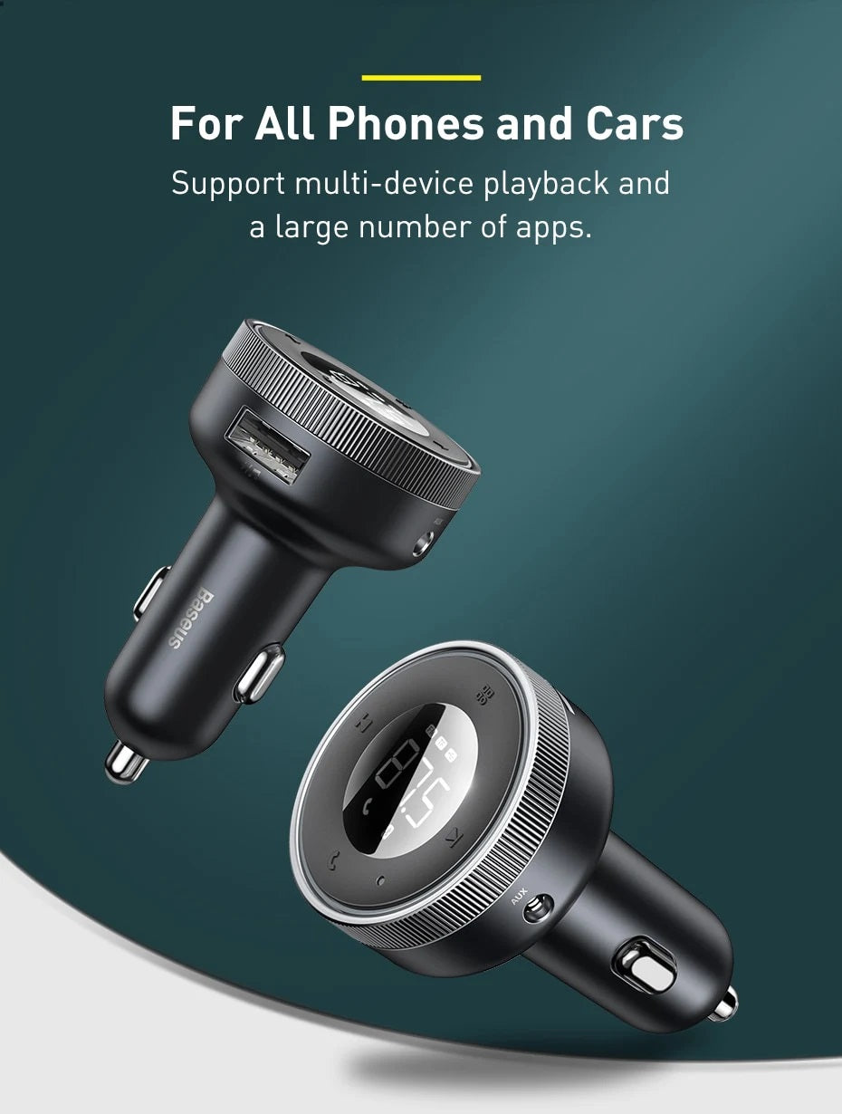 Baseus CCLH-01 Car Charger FM Trans USB/BT/SD