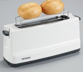 SEVERIN TOASTER, 2 SLICES, 800W, WHITE