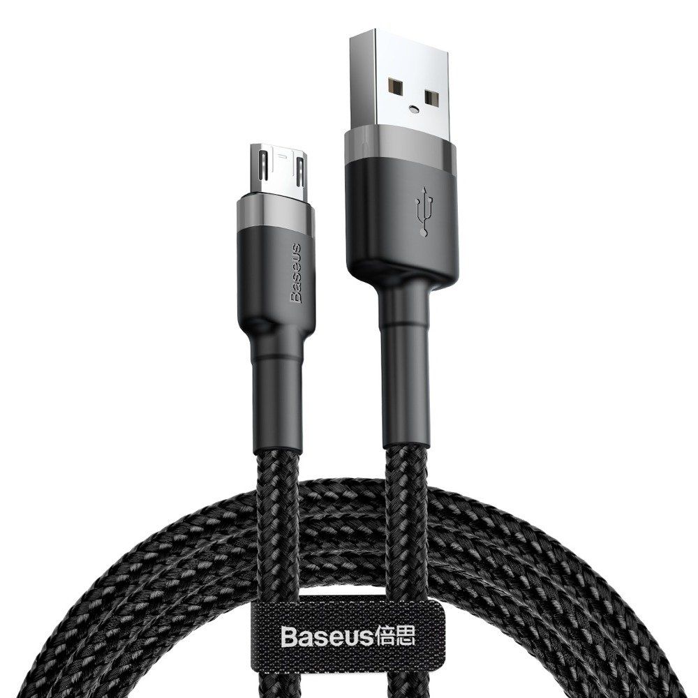 Baseus Cable MicroUSB to USB-A Cafule Braided 0.5m Blk-Gr