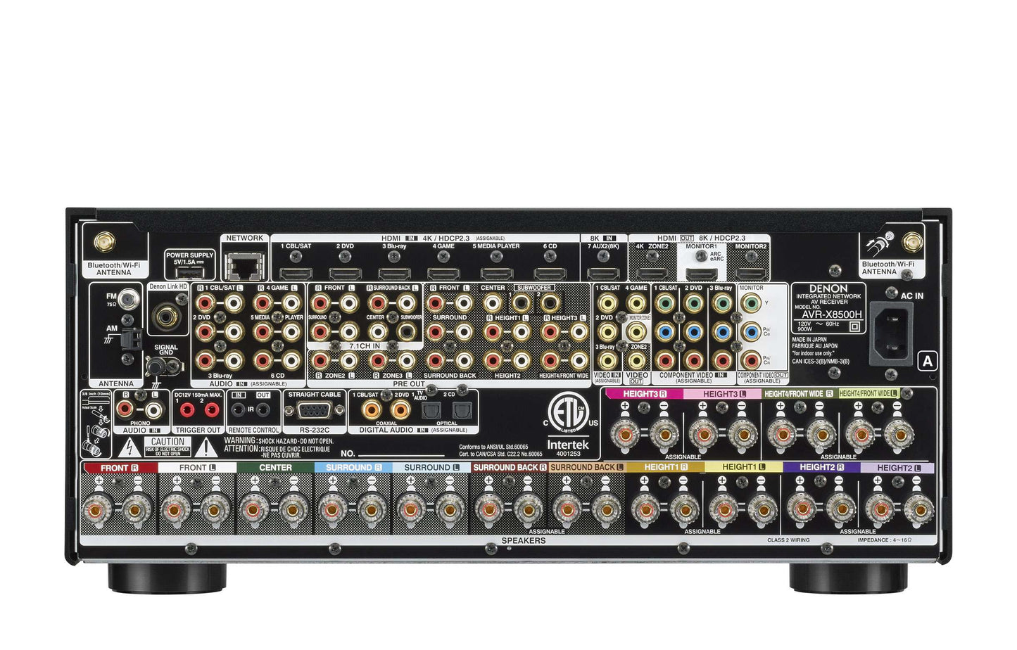 Denon AVC-X8500HA 13.2 Ch. 8K AV Amplifier with 3D Audio, HEOS Built-in and Voice Control