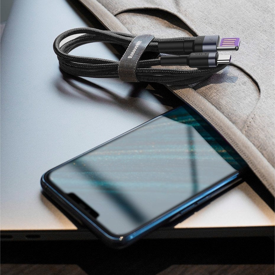 Baseus PB1964Z-2 Cafule HW Type-C Cable 5A 1m Grey-Black