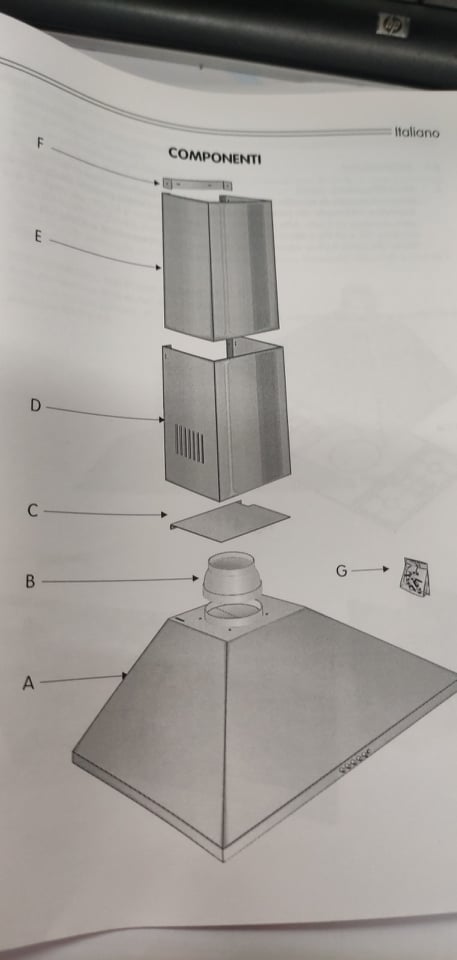 Rolls Chimney Hood C9940/60 600 mm Inox